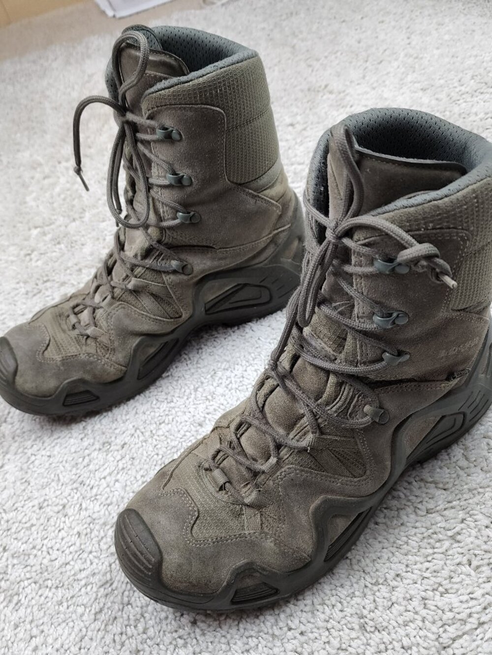 Lowa Zephyr GTX HI TF Combat Boots Mens 105 Brown Suede Tactical Gore Tex USED